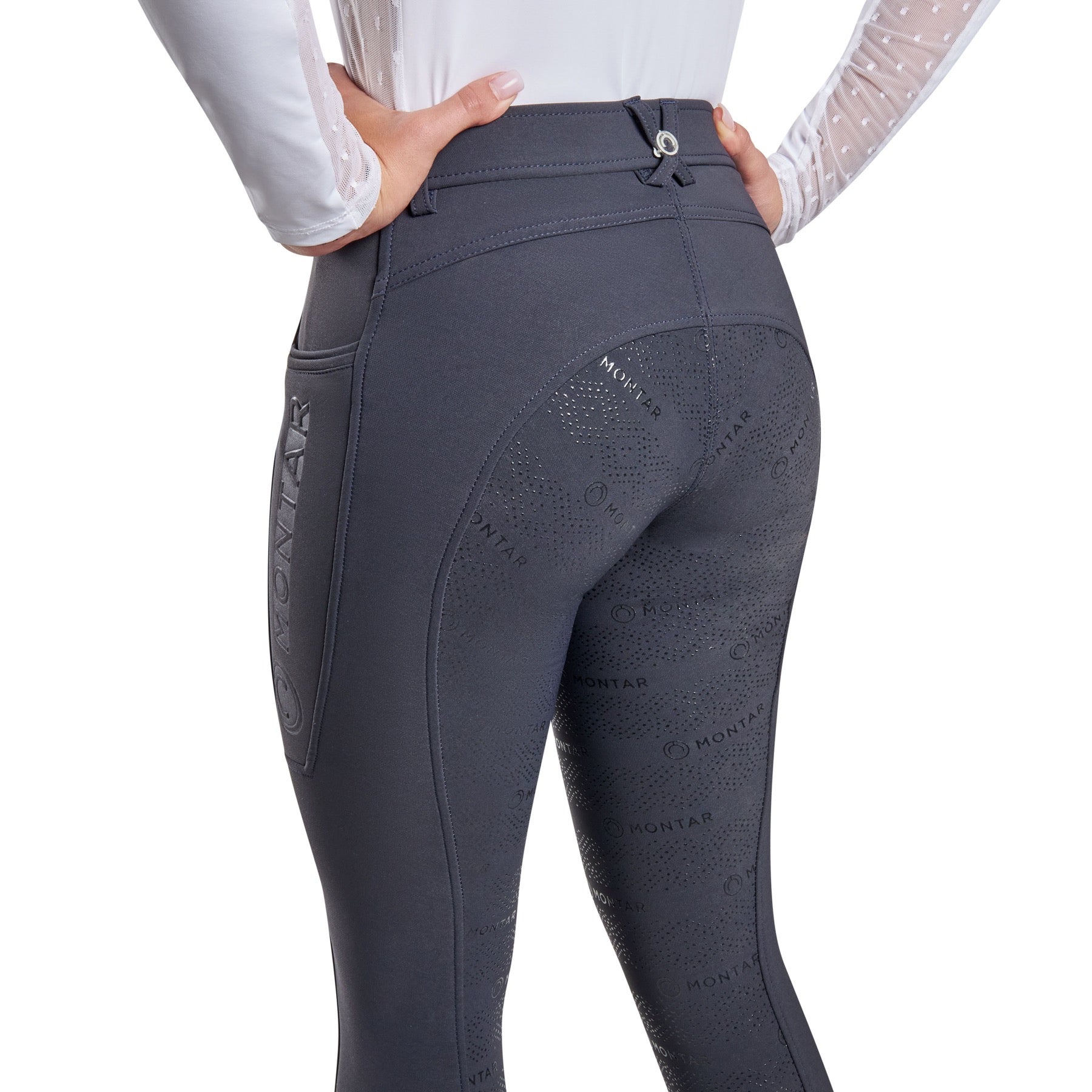 Montar Angela Yati Normal Waist Breeches - Full Grip, Navy