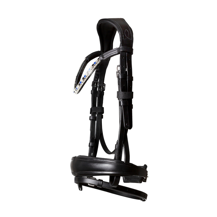 Lumiere Equestrian ANASTASIA Convertible Bridle, Black - with Reins