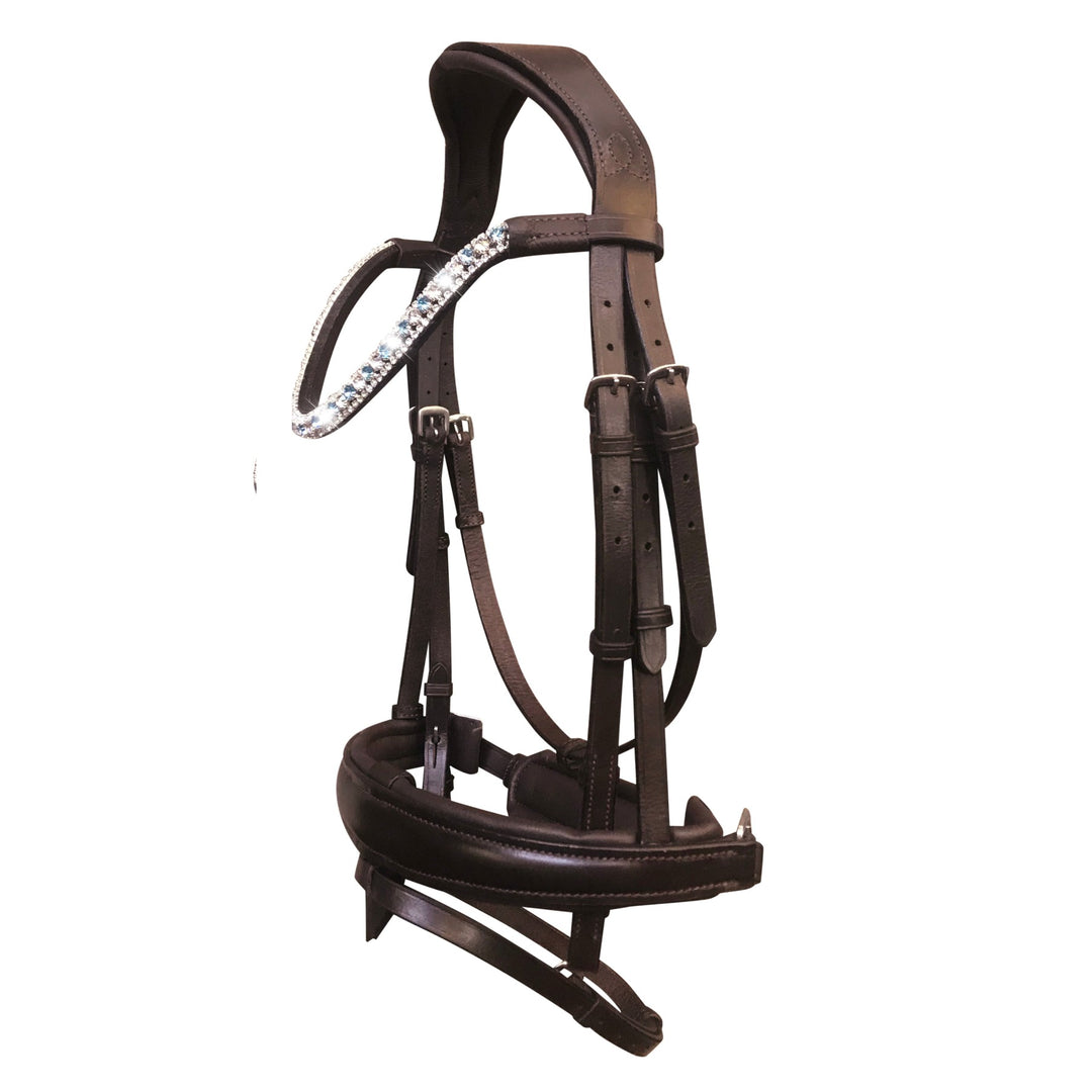 Lumiere Equestrian ANASTASIA Convertible Bridle, Brown - with Reins