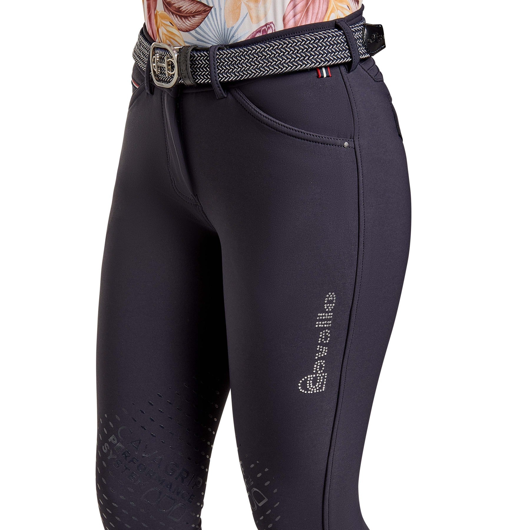 Cavallo DALIMA GRIP Knee Grip, Mid Rise Breeches, Navy