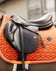 Kentucky Horsewear Saddle Pad Velvet Jumping Orange Edition
