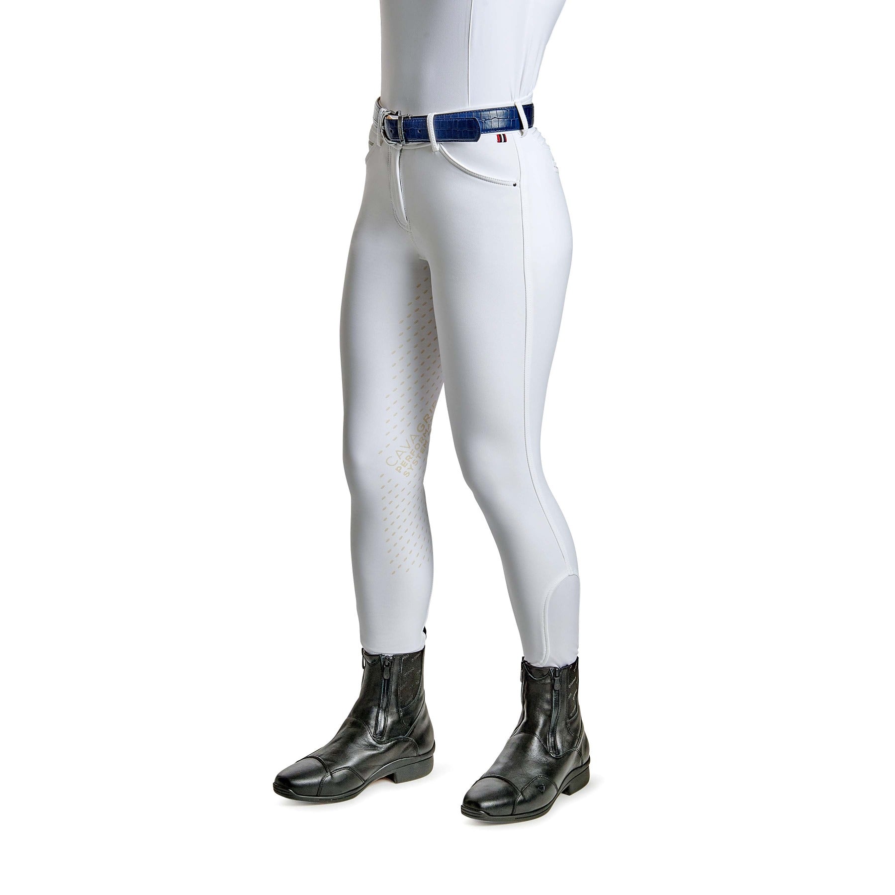 Cavallo CALIMA Full Grip, Mid Rise Breeches, White