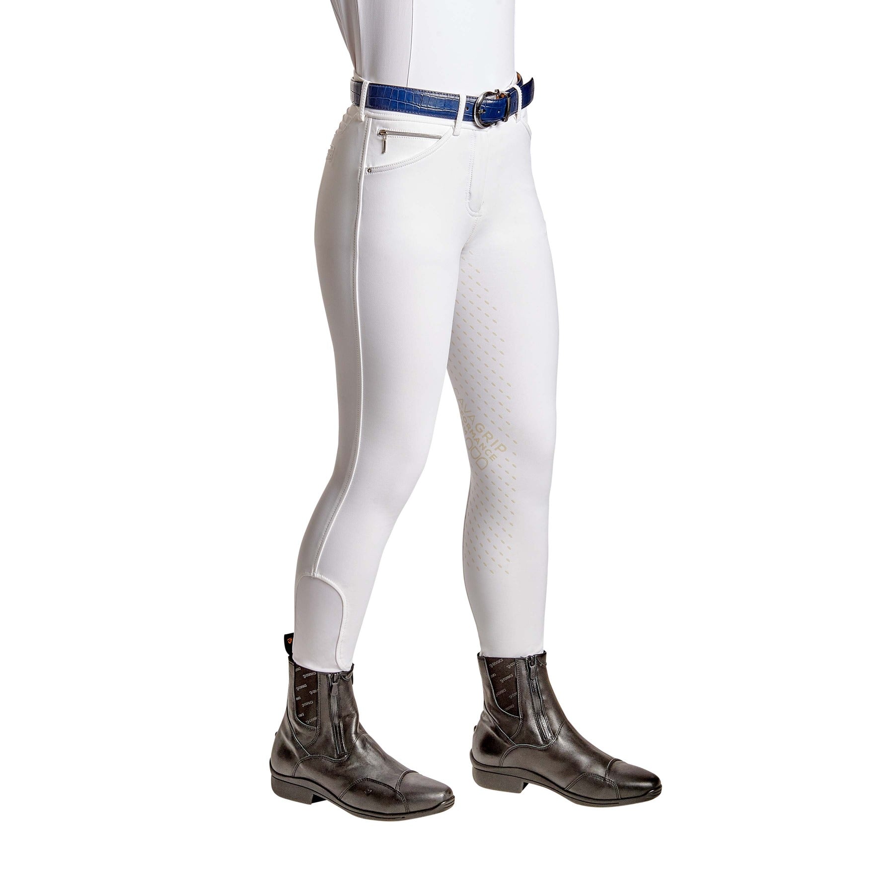 Cavallo CALIMA Full Grip, Mid Rise Breeches, White