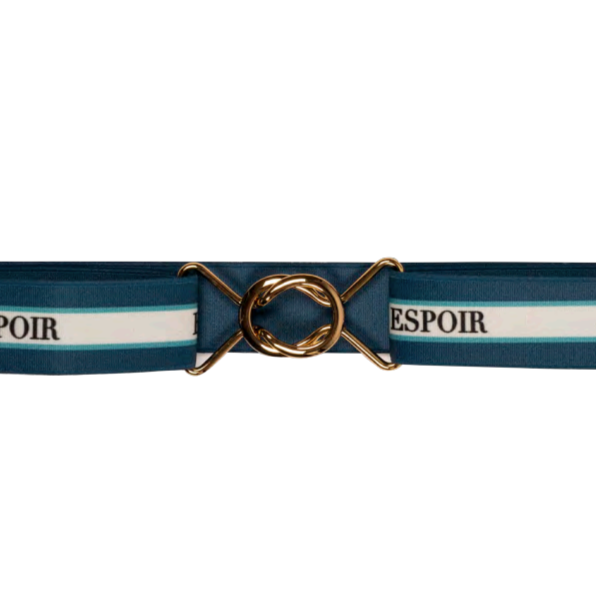 Espoir Equestrian Harbor Blue Elastic Belt, One Size