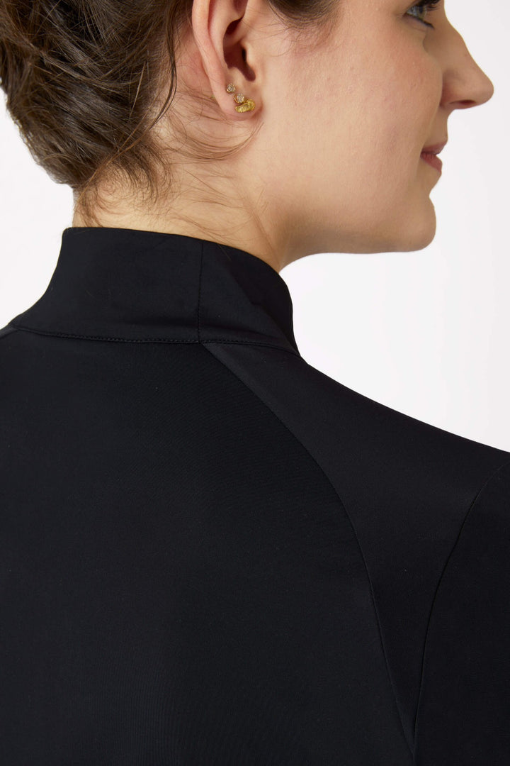 B Vertigo Sidney Women's Long Sleeved Ventilated Half Zip Shirt, Anthracite Gray
