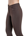 EGO7 Dressage Normal Waist Full Grip Breeches, Chocolate