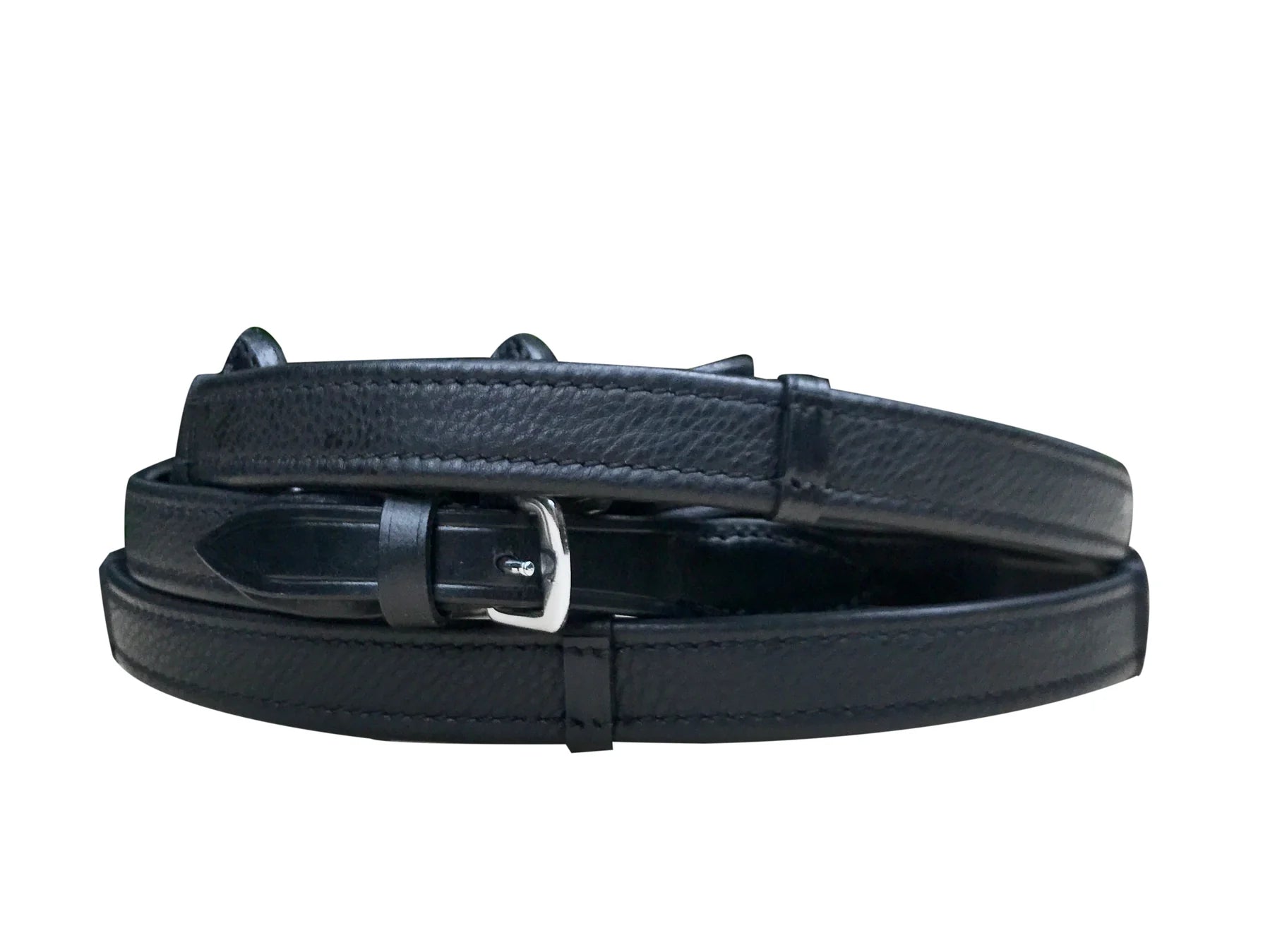 Lumiere Equestrian ADELINE Luxury Leather Snaffle Bridle, Black with Reins
