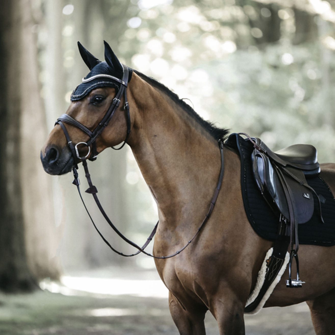 Kentucky Horsewear Fly Veil Wellington Stone &amp; Pearl