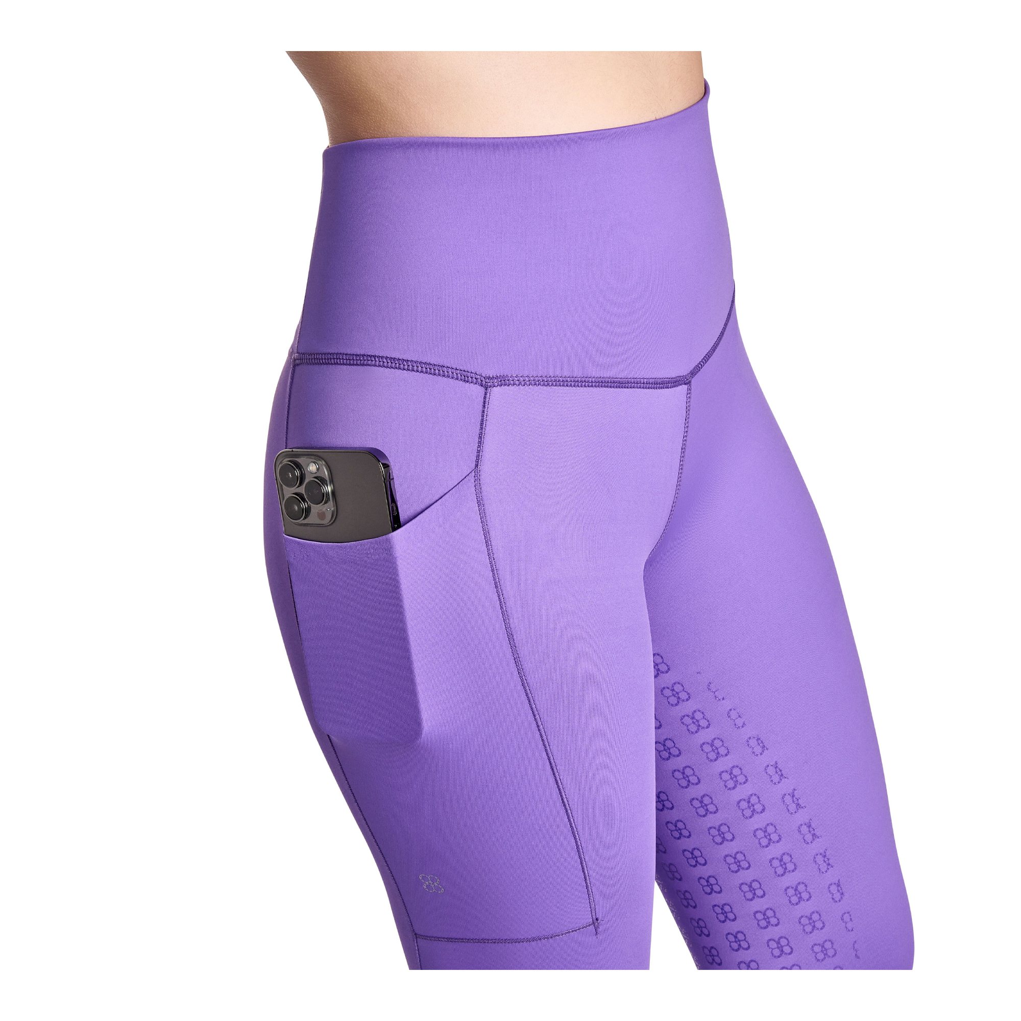 BWear Finn Full Grip, High Waist Riding Leggings, Purple