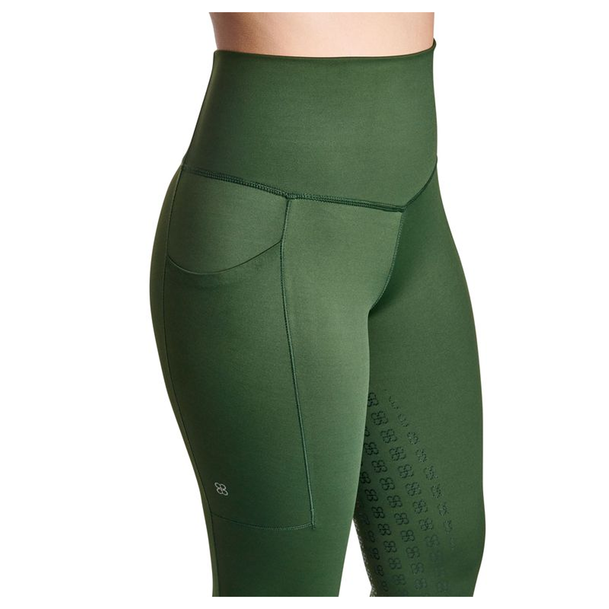 BWear Finn Full Grip, High Waist Riding Leggings, Green