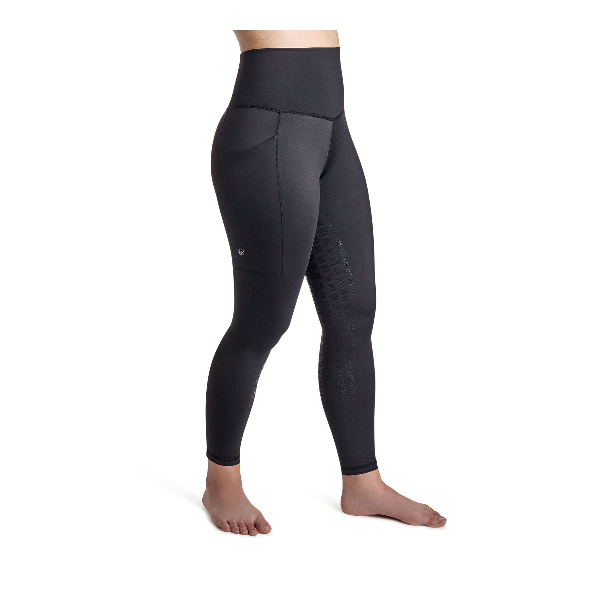 BWear Finn Full Grip, High Waist Riding Leggings, Black