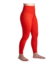 BWear Finn Full Grip, High Waist Riding Leggings, Red