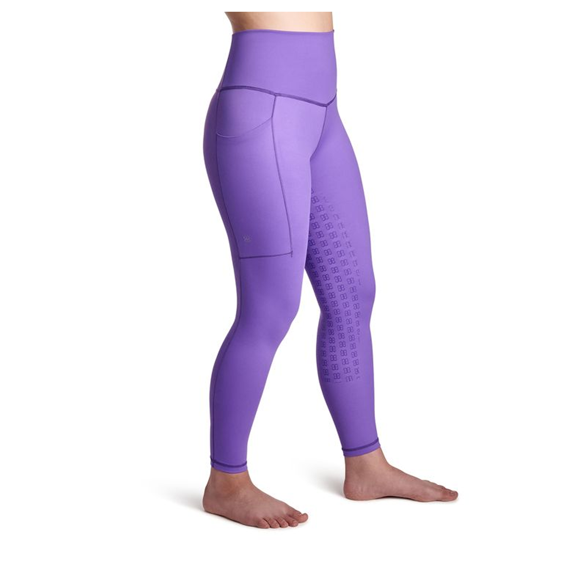 BWear Finn Full Grip, High Waist Riding Leggings, Purple