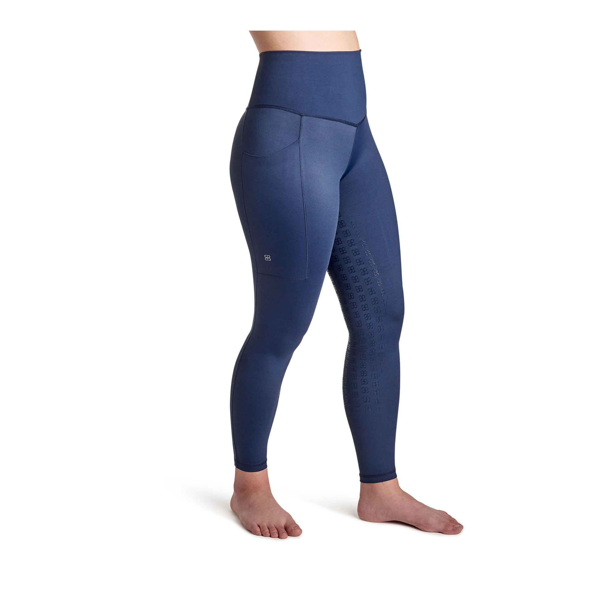 BWear Finn Full Grip, High Waist Riding Leggings, Navy