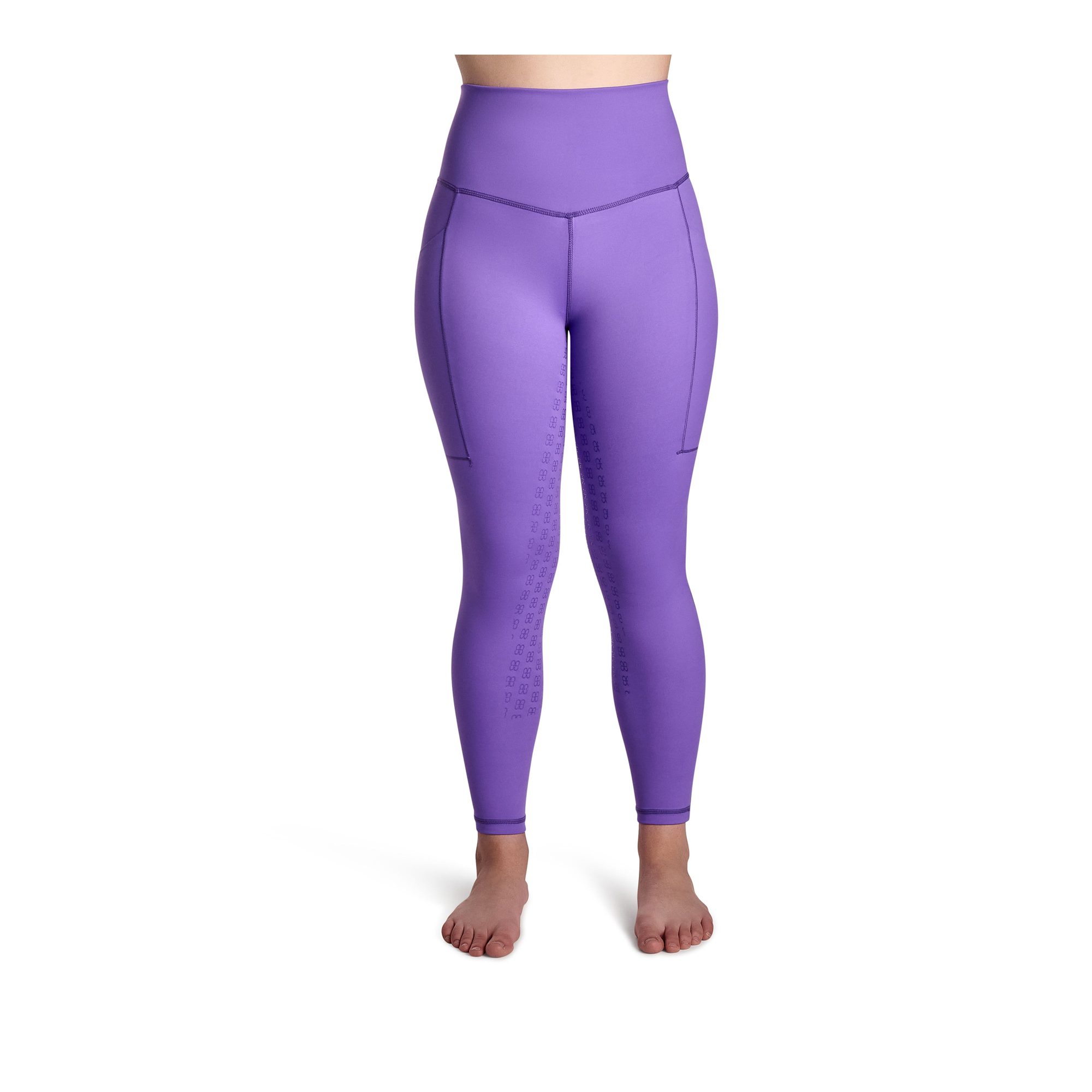 BWear Finn Full Grip, High Waist Riding Leggings, Purple