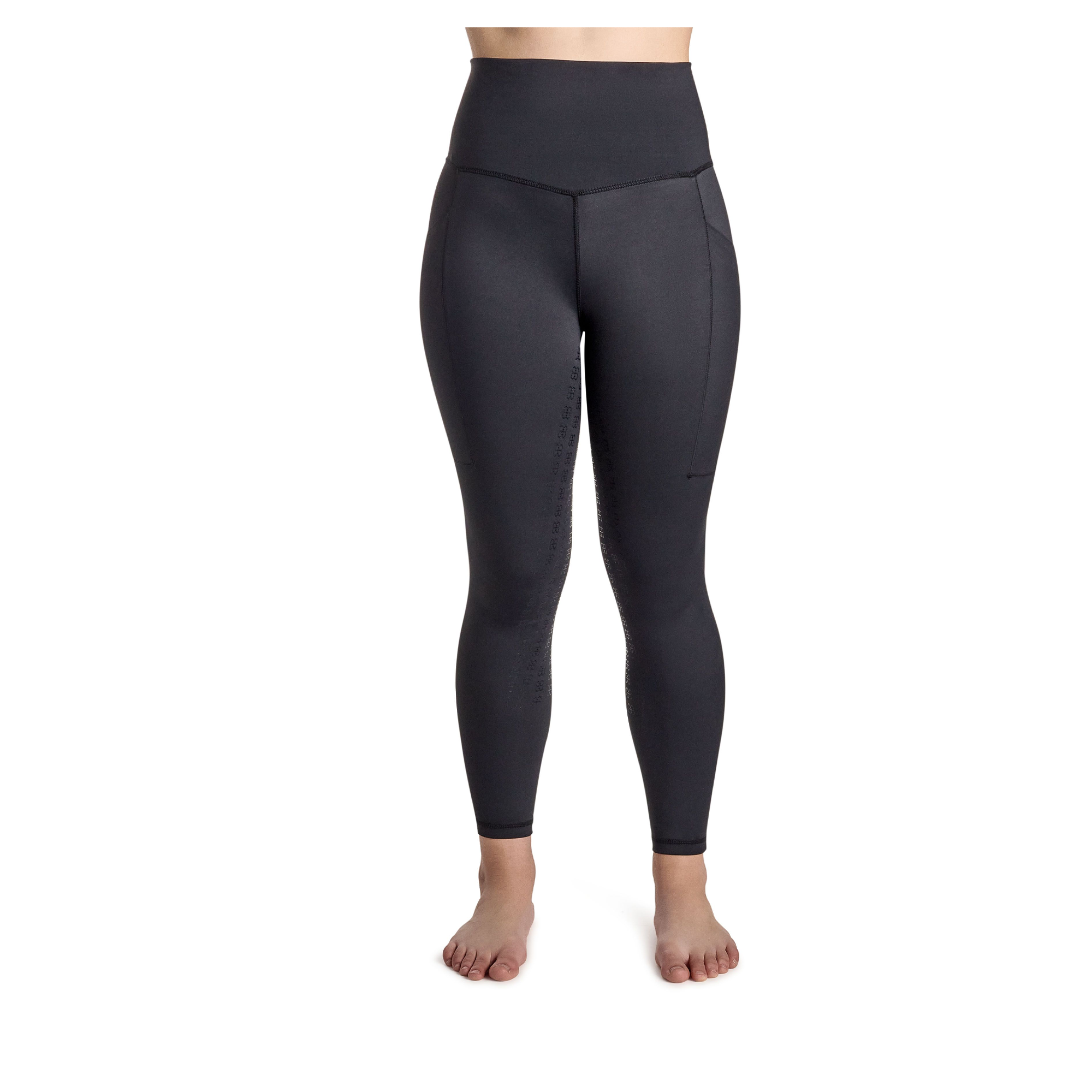 BWear Finn Full Grip, High Waist Riding Leggings, Black