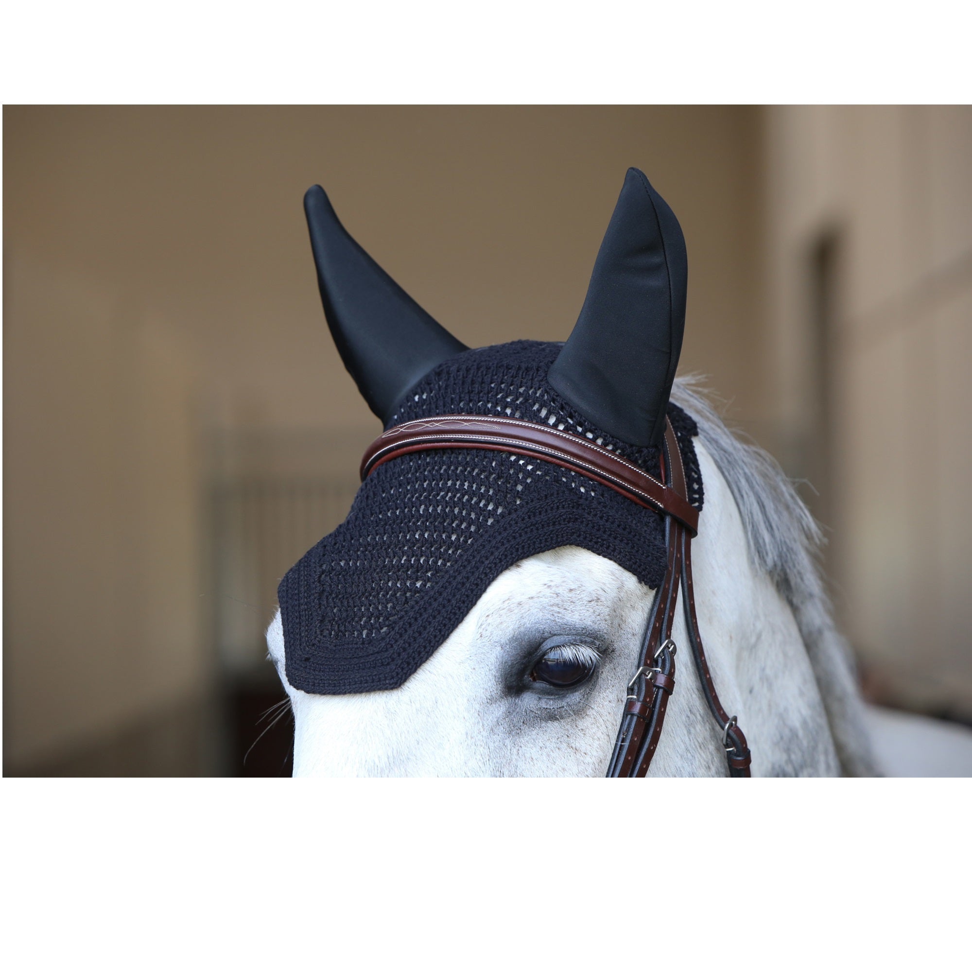 Kentucky Horsewear Fly Veil Wellington Soundless, Black