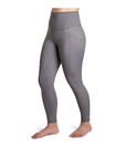 BWear Finn Full Grip, High Waist Riding Leggings, Gray