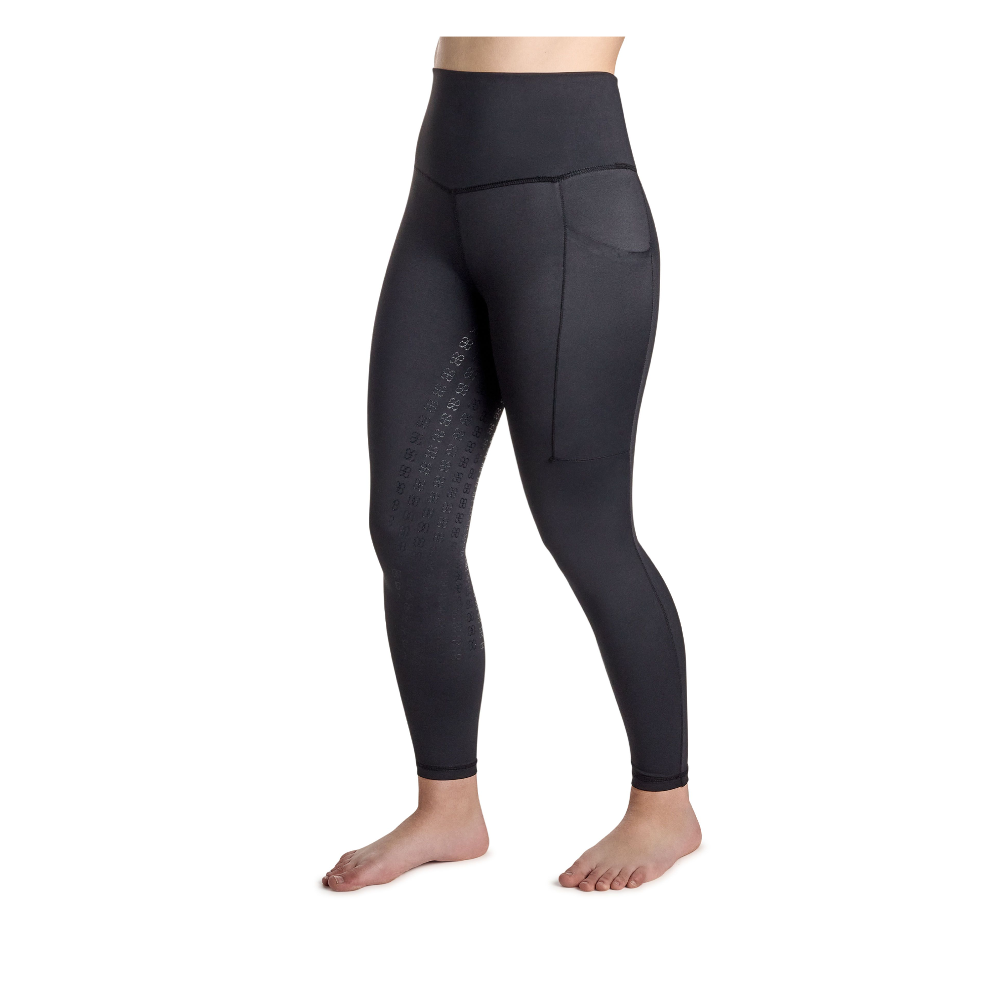 BWear Finn Full Grip, High Waist Riding Leggings, Black