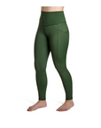 BWear Finn Full Grip, High Waist Riding Leggings, Green