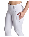 BWear Sydney Full Grip, High Waist Riding Tights, White