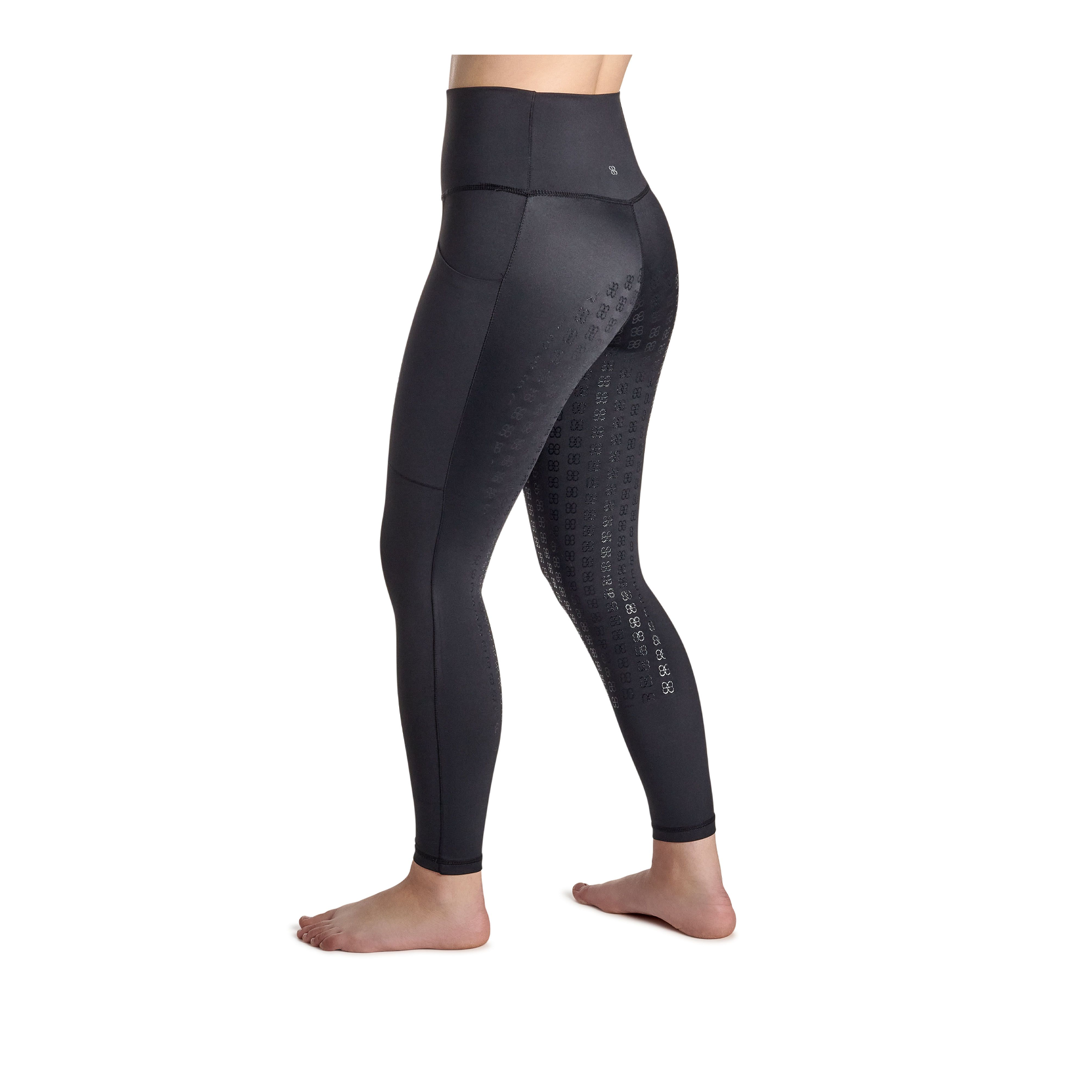 BWear Finn Full Grip, High Waist Riding Leggings, Black