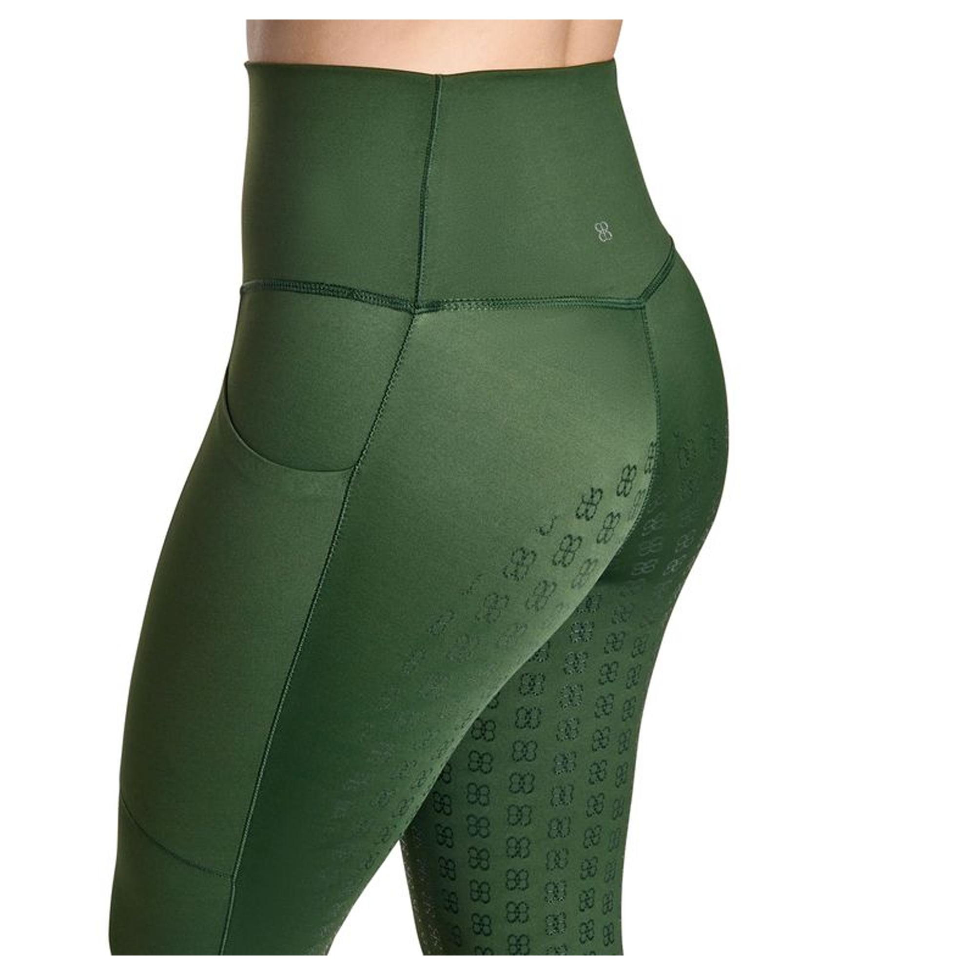 BWear Finn Full Grip, High Waist Riding Leggings, Green