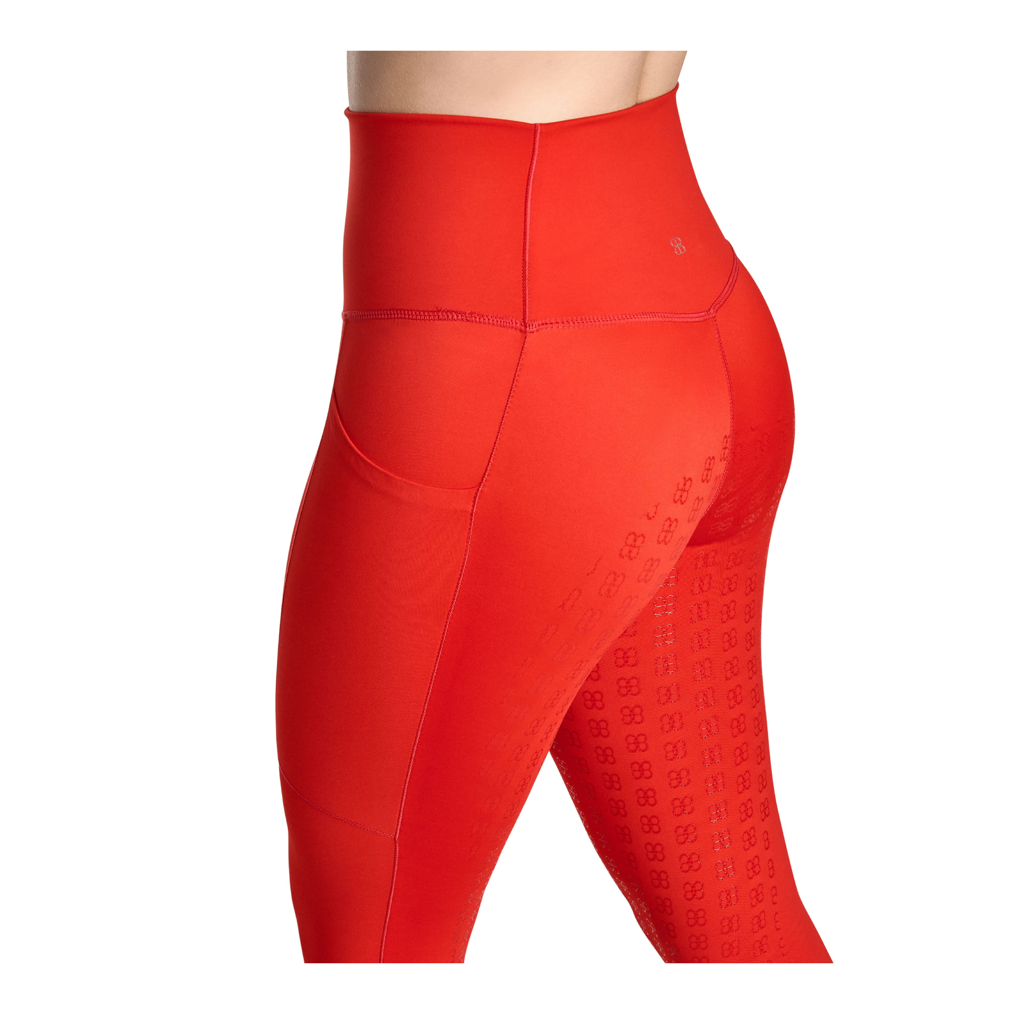 BWear Finn Full Grip, High Waist Riding Leggings, Red