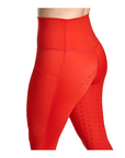 BWear Finn Full Grip, High Waist Riding Leggings, Red