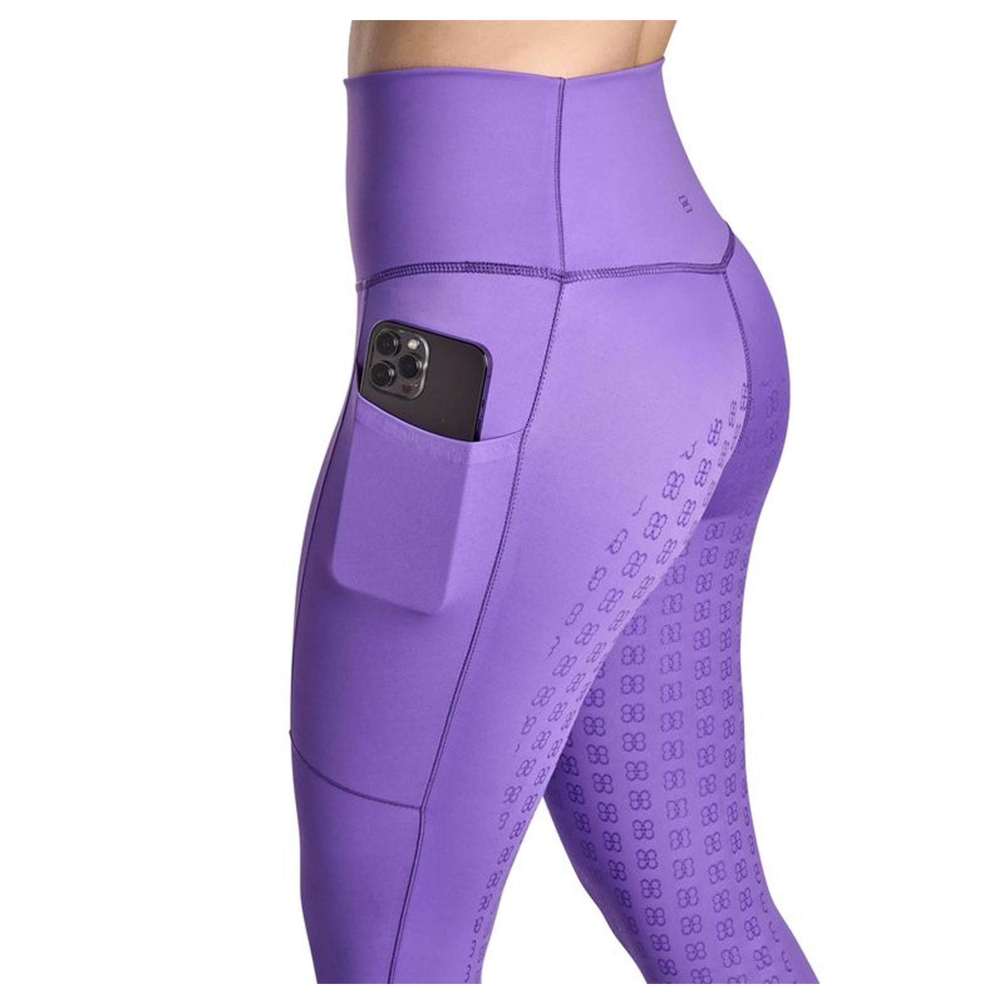 BWear Finn Full Grip, High Waist Riding Leggings, Purple