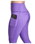 BWear Finn Full Grip, High Waist Riding Leggings, Purple