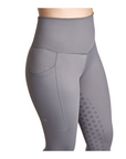 BWear Finn Full Grip, High Waist Riding Leggings, Gray