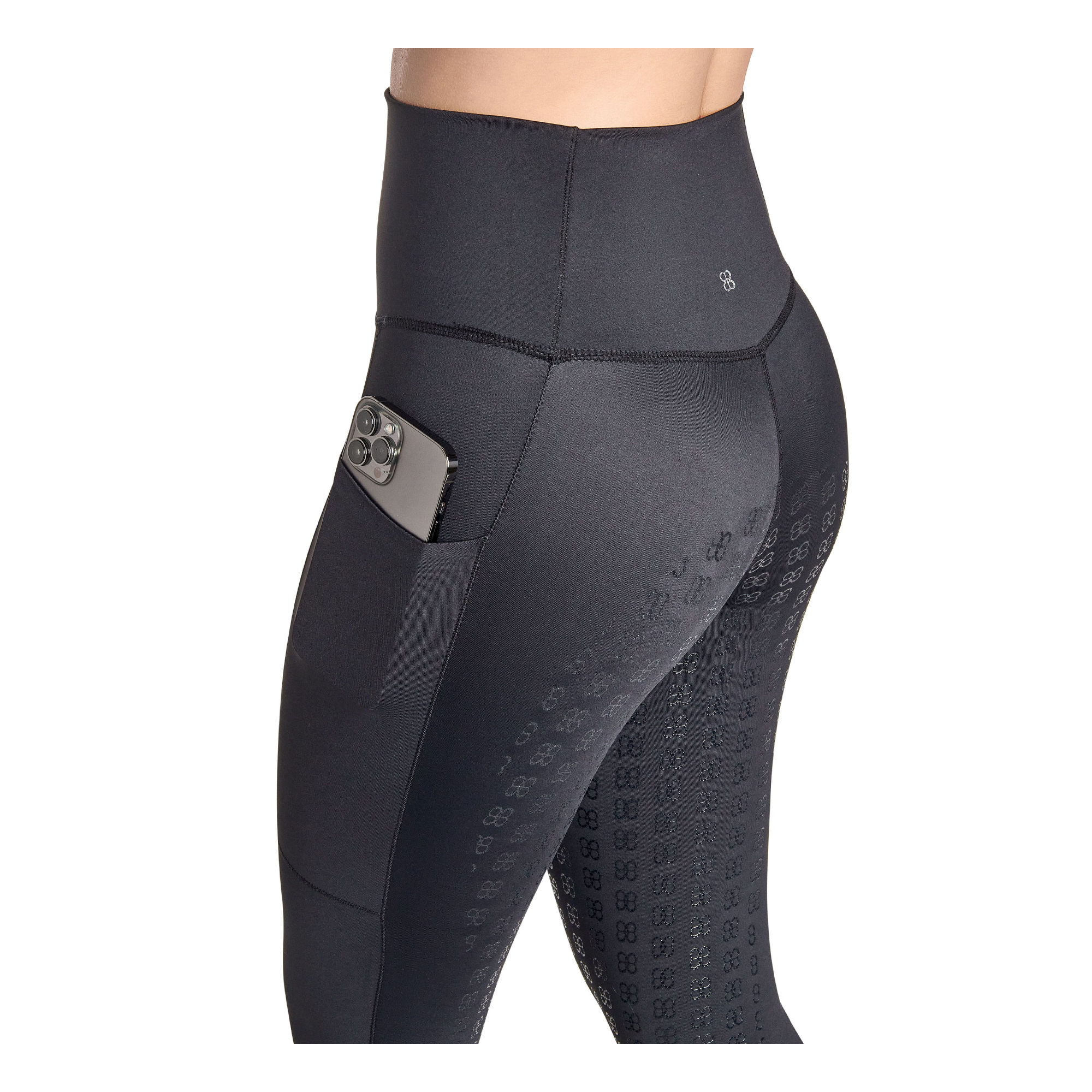 BWear Finn Full Grip, High Waist Riding Leggings, Black