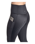 BWear Finn Full Grip, High Waist Riding Leggings, Black