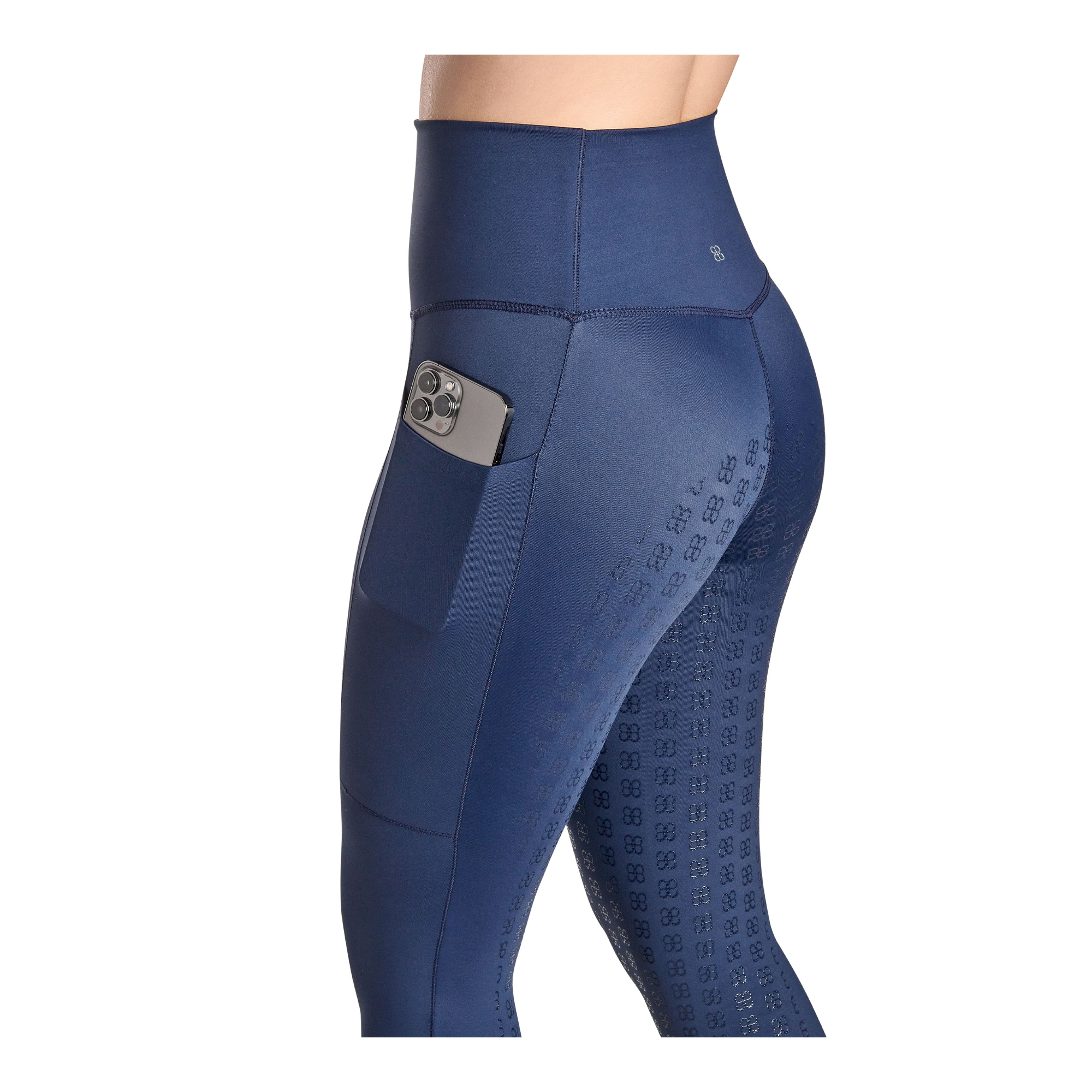 BWear Finn Full Grip, High Waist Riding Leggings, Navy