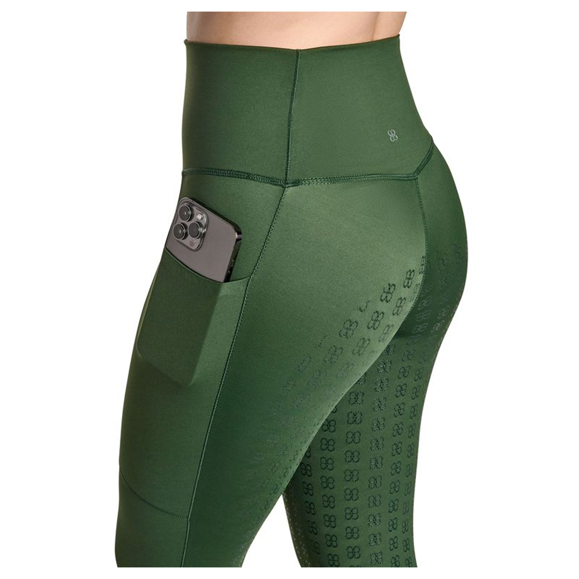 BWear Finn Full Grip, High Waist Riding Leggings, Green