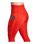 BWear Finn Full Grip, High Waist Riding Leggings, Red