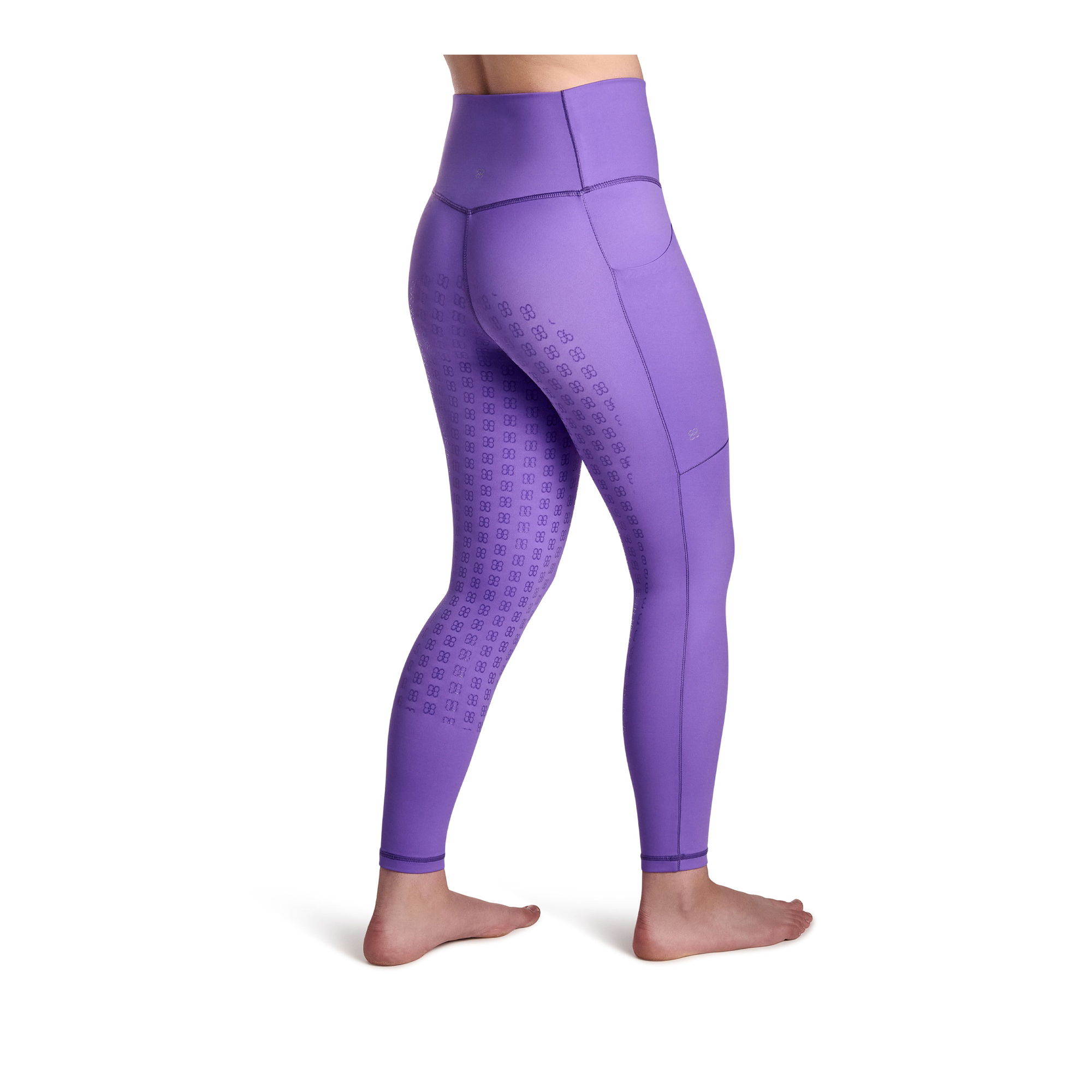 BWear Finn Full Grip, High Waist Riding Leggings, Purple