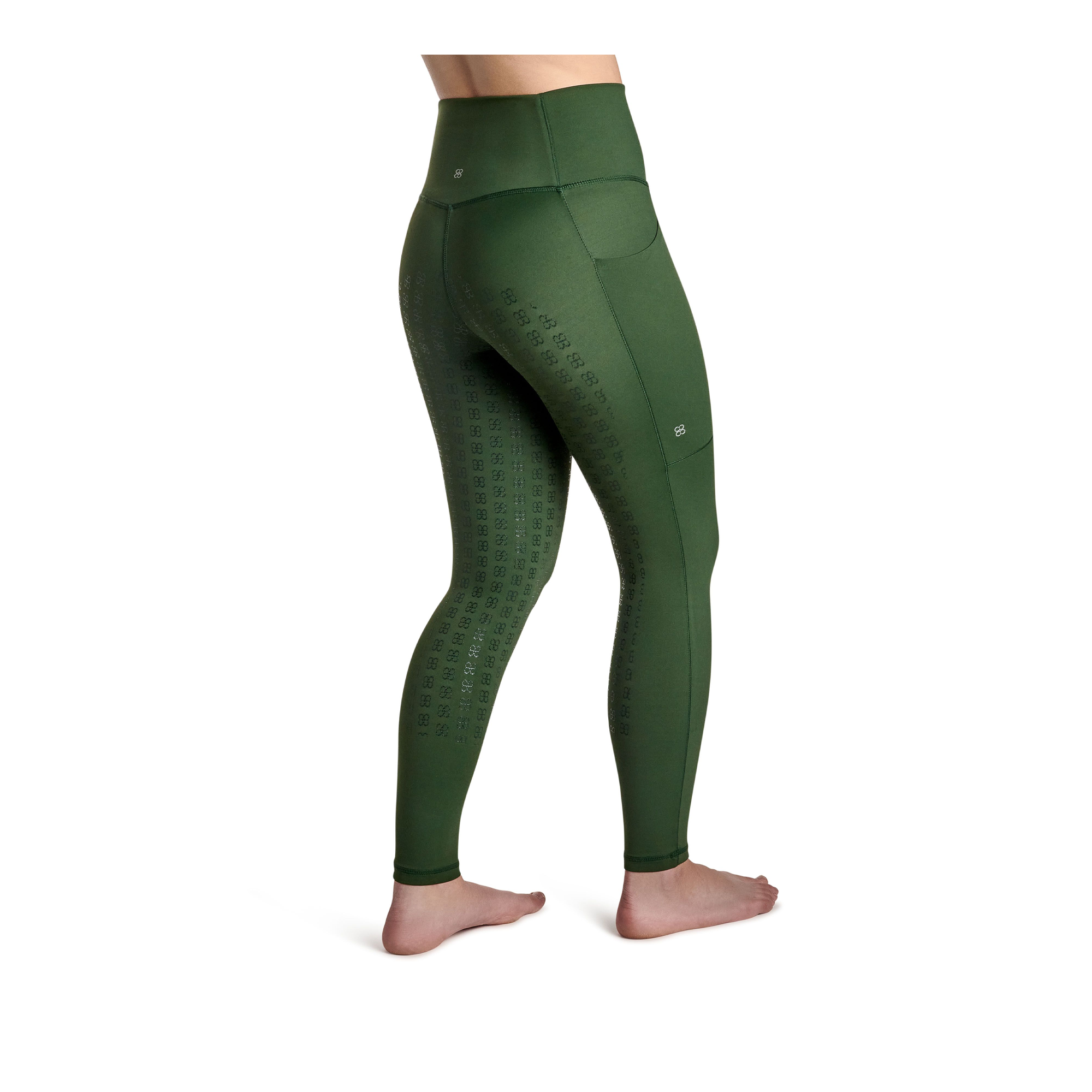 BWear Finn Full Grip, High Waist Riding Leggings, Green