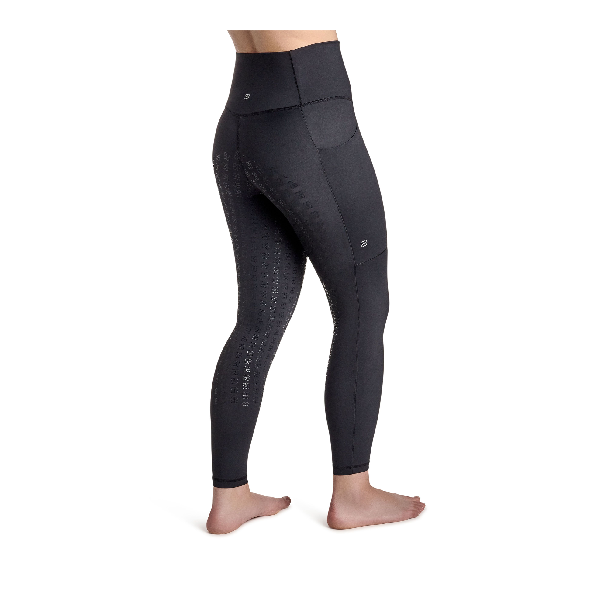 BWear Finn Full Grip, High Waist Riding Leggings, Black