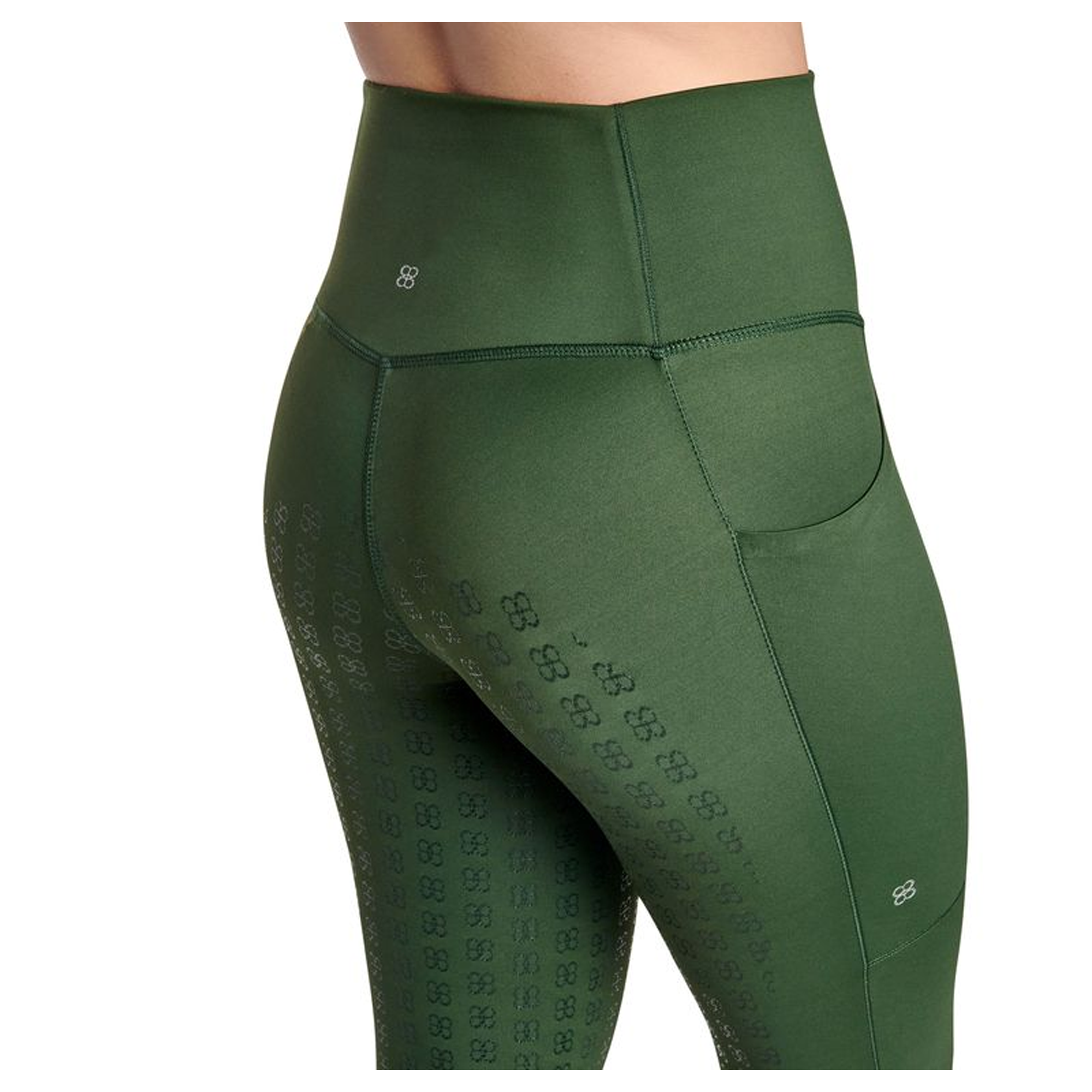 BWear Finn Full Grip, High Waist Riding Leggings, Green