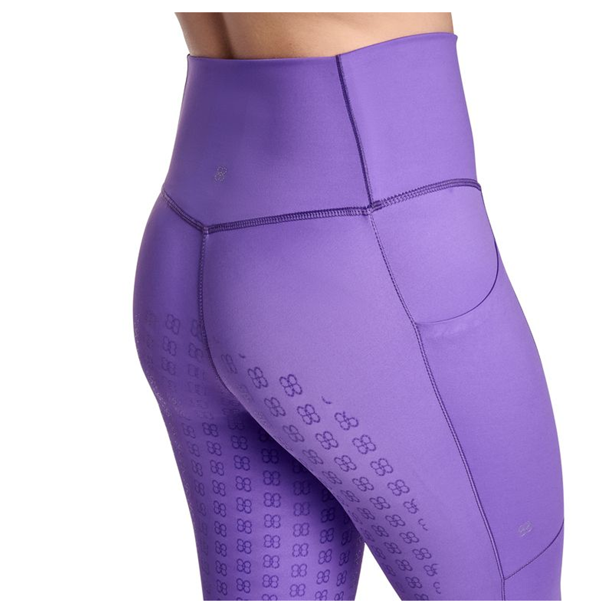 BWear Finn Full Grip, High Waist Riding Leggings, Purple