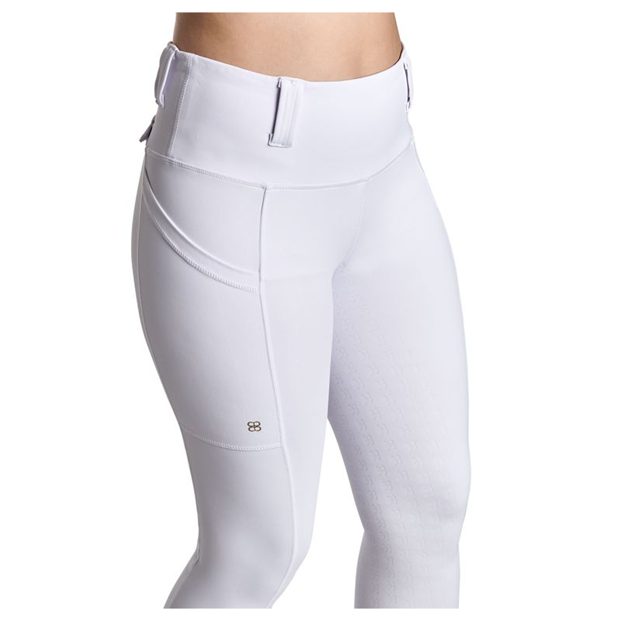 BWear Sydney Full Grip, High Waist Riding Tights, White