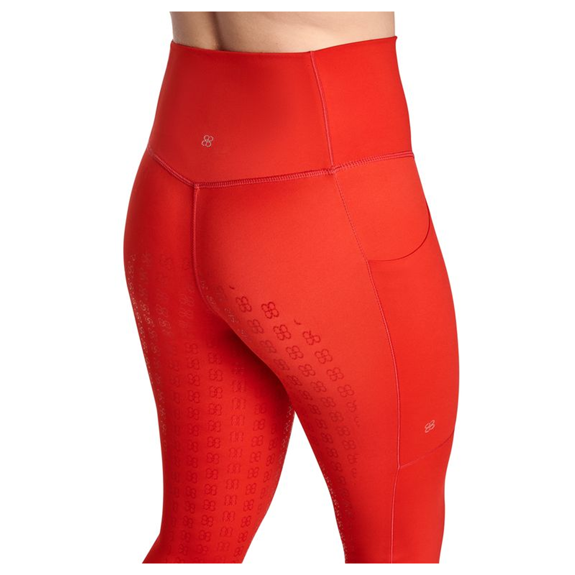 BWear Finn Full Grip, High Waist Riding Leggings, Red