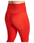 BWear Finn Full Grip, High Waist Riding Leggings, Red