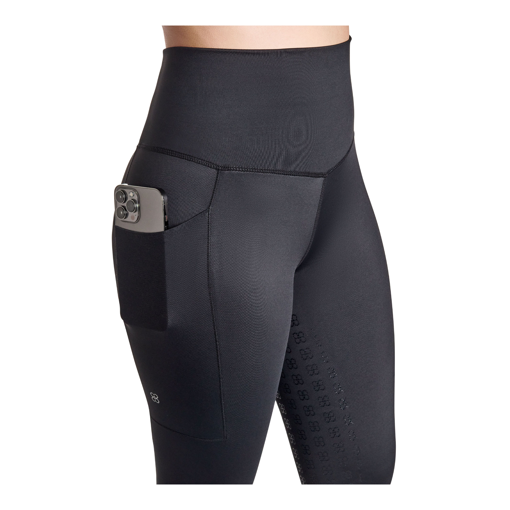 BWear Finn Full Grip, High Waist Riding Leggings, Black