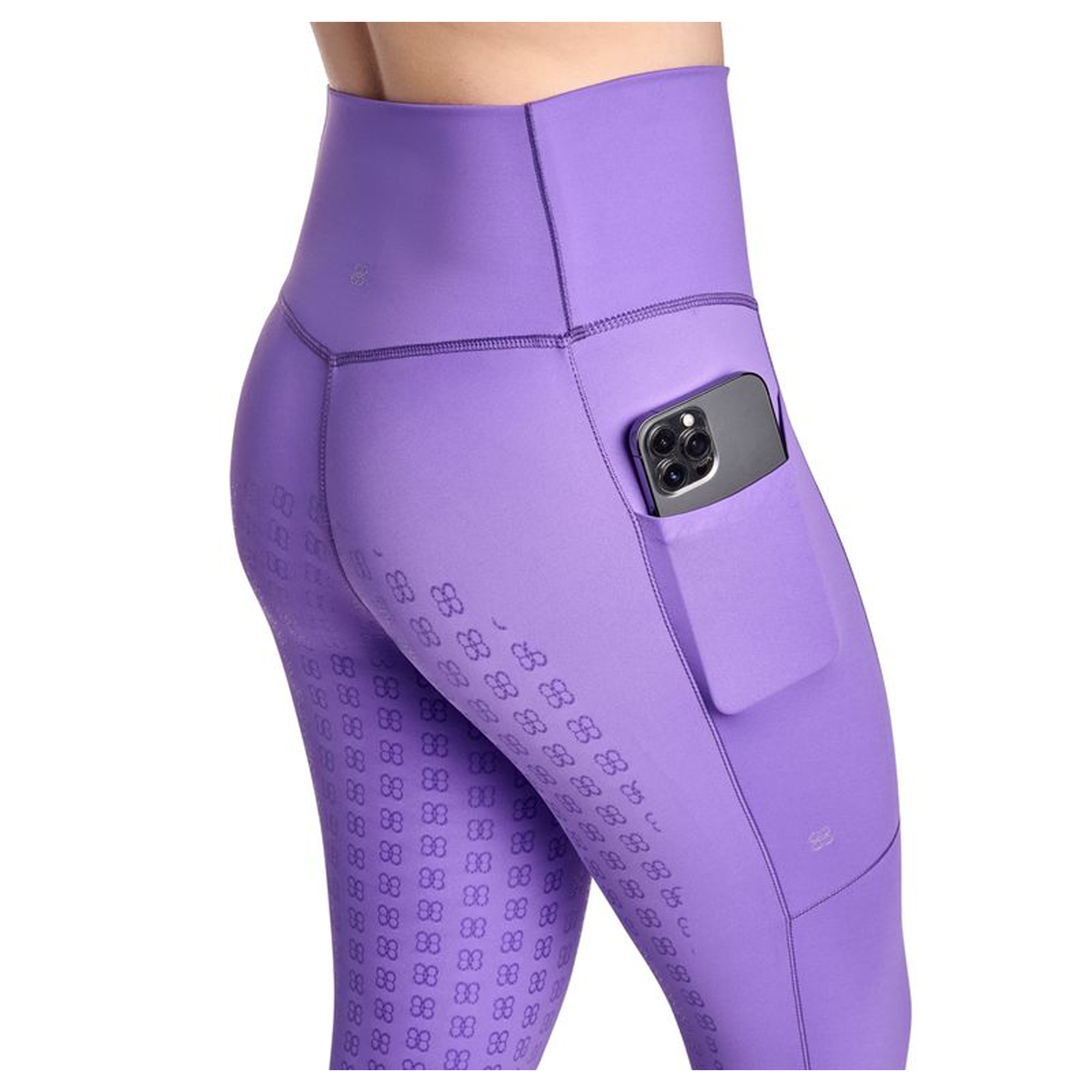 BWear Finn Full Grip, High Waist Riding Leggings, Purple