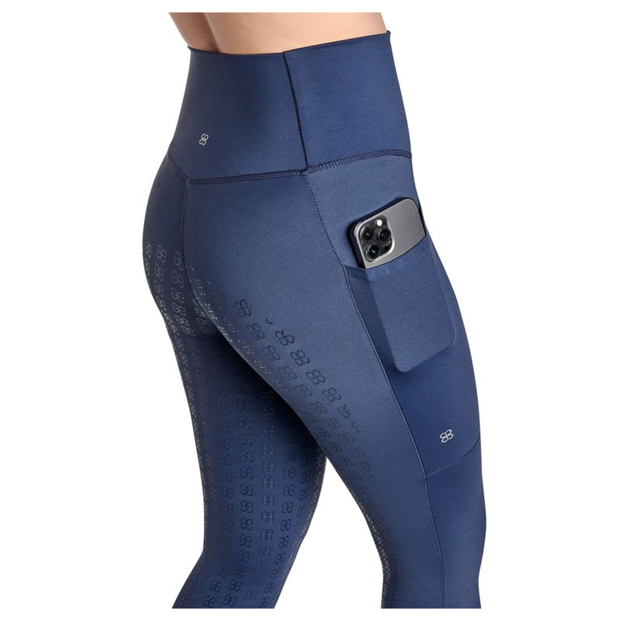 BWear Finn Full Grip, High Waist Riding Leggings, Navy