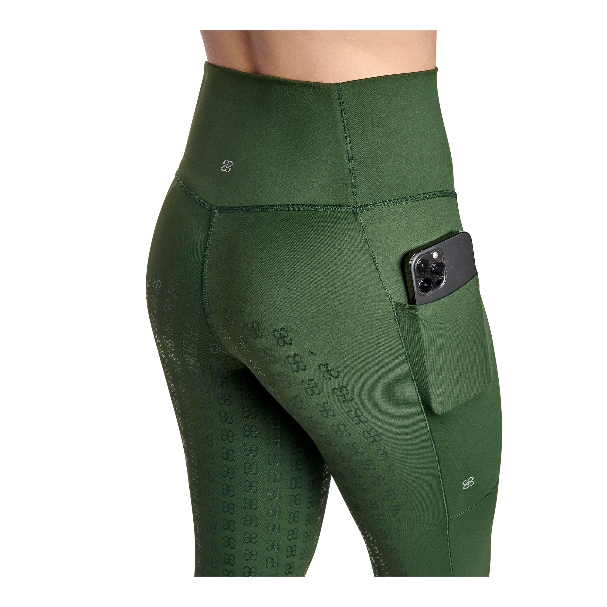 BWear Finn Full Grip, High Waist Riding Leggings, Green