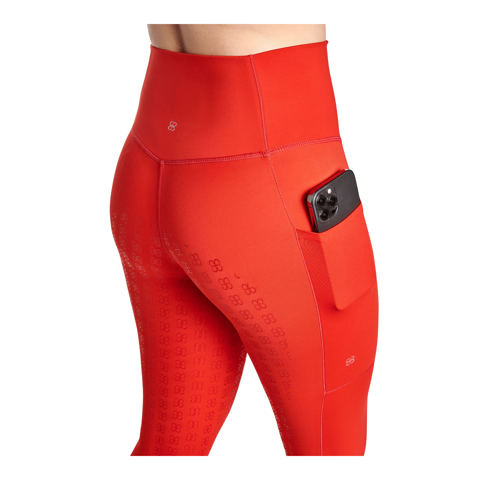 BWear Finn Full Grip, High Waist Riding Leggings, Red